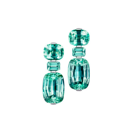 TOURMALINES Tourmaline-earrings tourmaline-earring with Afghanistan tourmalines clear crystal 750/000 white gold customized tourmaline-earrings gold-earrings white-gold-earrings tourmaline-gold-earrings