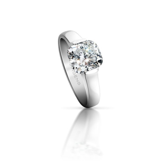 GRAND PURE WHITE Ring Diamanten 2,02 Karat Verlobungsring Cushion Cut Verlobungsringe Platin Platinring Iridium Iridiumring Platinverlobungsringe Diamantverlobungsring Diamanten-Verlobungsringe Ringmanufaktur München