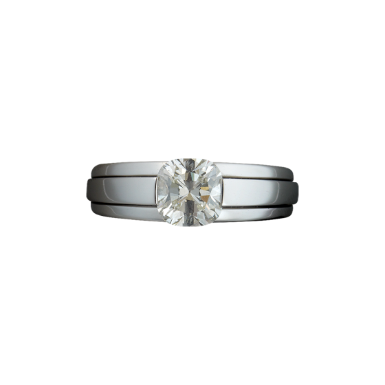 MODERN TIMES Ring Diamantring Moderne-Zeit weißer Diamanten 1,22 Karat Cushioncut Platin-Ring Diamant-Platin-Ring Ringmanufaktur Ringhersteller aus Bayern-München