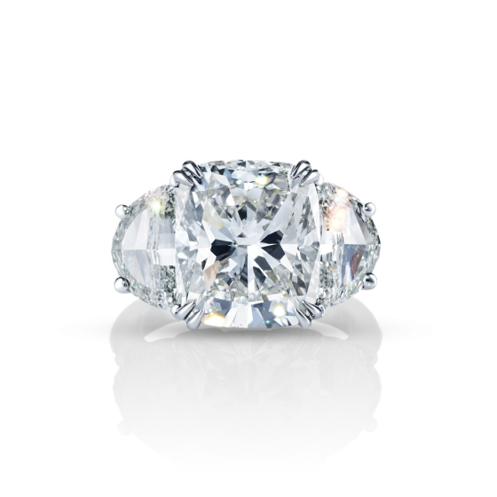 CUSHION Ring Diamantring 5,5 Karat Verlobungsring mit Diamanten Cushion-Cut 750 Weißgold Gold-verlobungsring Diamantringe Diamant-Verlobungsring Weißgoldring Edelstein-Verlobungsringe