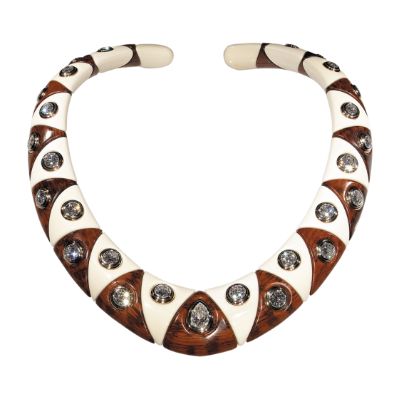AFRICA Necklace Africa snake necklace snakewood necklace snakewood mammoth ivory necklace ivory necklace tooth look white diamond studded necklace platinum platinum necklace platinum necklace platinum necklace ivory necklace