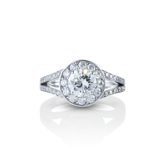 FRAMED Ring gerahmt Diamantring 1 Karat mit Brillanten Diamanten diamantbesetzt 750 Weißgold Diamantenring Weißgoldring Goldringe Diamant-goldring Brillantringe verlobungsringe aus München