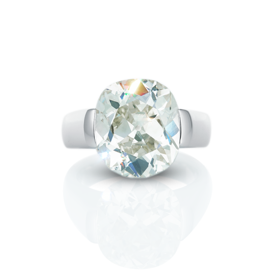 Alchemist Ring Alchemist diamond-ring 8.61 carat with diamonds in European cut around 1900 in platinum iridium platinum-ring iridium-ring diamond-rings diamond-platinum-ring carat-rings engagement-rings from munich