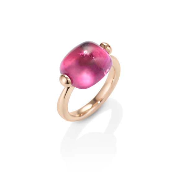 SORBETTO Ring Tourmaline-Ring 13 Carat Pink Sorbet with Pink-Tourmaline Cabochon 750 Rose-Gold Rings Tourmaline Rose Gold-Ring Gold Rings Engagement-Rings Gemstone-Rings Tourmaline-Rings
