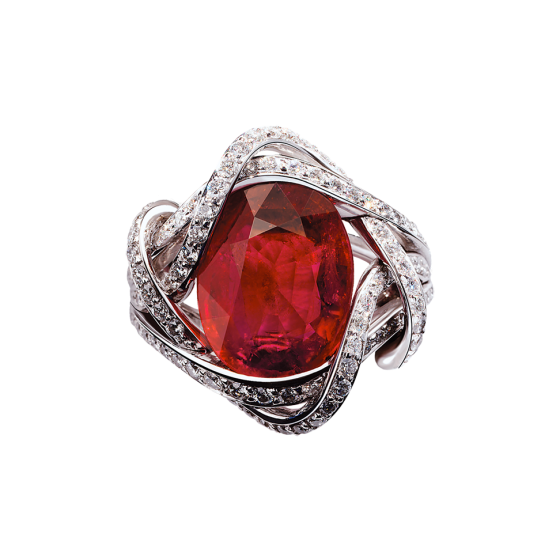 SAMSARA Ring ruby ring Samsara Burmese ruby 8.5 carat brilliant 750/000 white gold set gold ring Burma engagement rings buy at Goldsmiths Jirgens