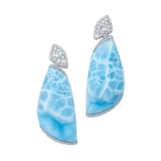 LARIMAR GLISTEN Diamond-earrings weiße-diamanten larimar-schmuck diamond-jewelry verlobungsring schmuck-maßanfertigung eheringe-münchen weddingband