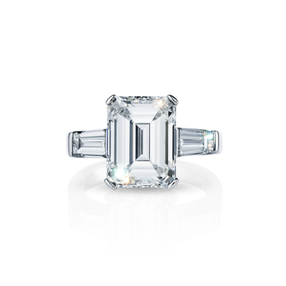 EDGE Ring edge diamond ring 5.12 carat with white diamonds octagonal cut platinum diamond-ring platinum-ring diamond-platinum-rings engagement-rings wedding-rings women's rings men's rings