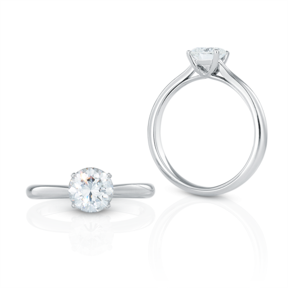 Young Princess Ring diamond-ring 1.2 carat Young Princess with white diamond of 1.2 ct in platinum iridium Handcrafted Gemstone-Rings Jeweler Jewelry Gemstone-Rings Jewelry from Munich Engagement-Rings